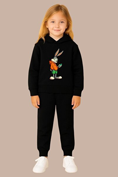 BENROMA SET DE PANTALONI DE ANTRENAMENT PENTRU COPII CU IMPRIMARE IEPURE