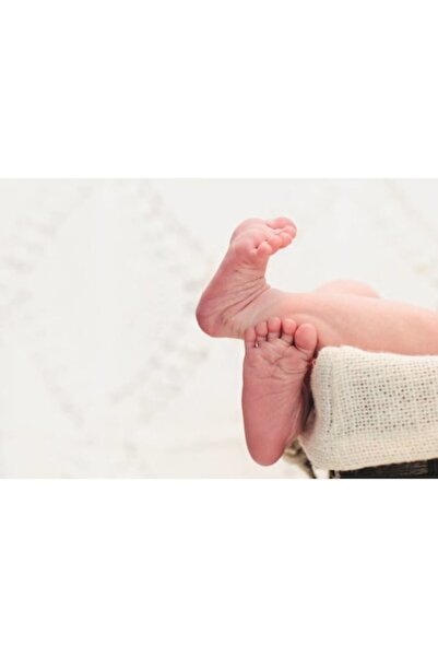 OEM Tablou Canvas Premium, Piciorușă abstractă de bebeluș pe fundal alb, 40 x...