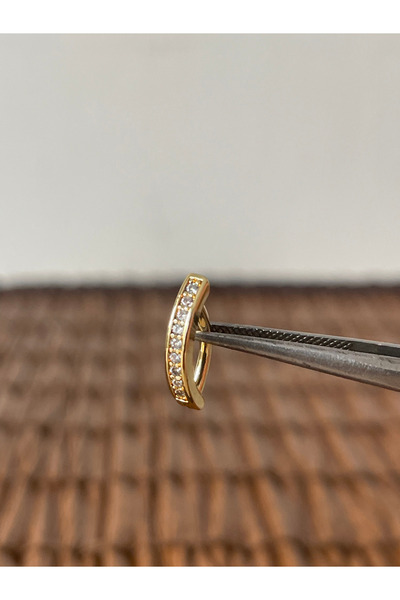 Rupen Kraft 316 L Cerrahi Çelik Pırlanta Modeli Su Taşı Göbek Piercingi