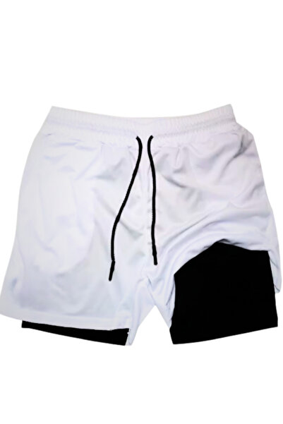 CAZZ SPORTS CEPSİZ 2'Sİ 1 ARADA FUTBOLCU-GYM-FİTNESS-ANTRENMAN-KOŞU KISA TAYTLI ŞORT- TAYTLI ŞORT BİRLEŞİK