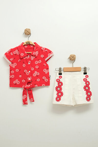 Mini Baray Girl baby patterned shirt and shorts set (9-12-18 months)