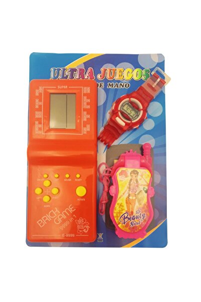 LUDIRO Set Trei Jucarii Interactive, Tetris, Ceas de Mana si Telefon cu Sunet...