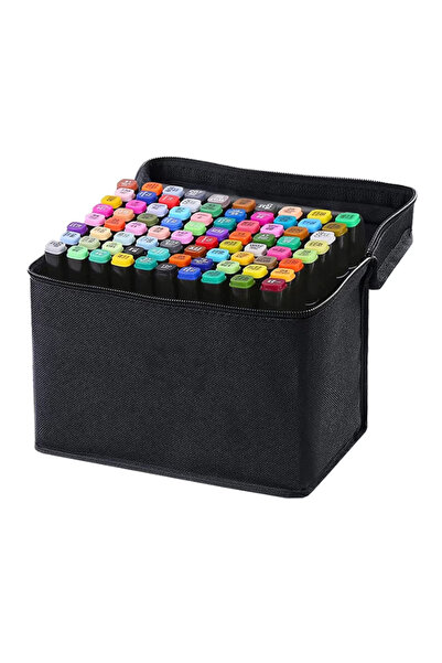 LUDIRO Σετ 80 επαγγελματικών μαρκαδόρων, χρώματα μελανιού με βάση το αλκοόλ, ...