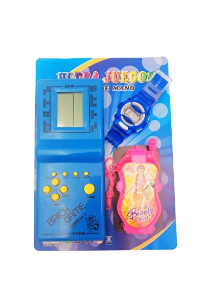 LUDIRO Set Trei Jucarii Interactive, Tetris, Ceas de Mana si Telefon cu Sunet...