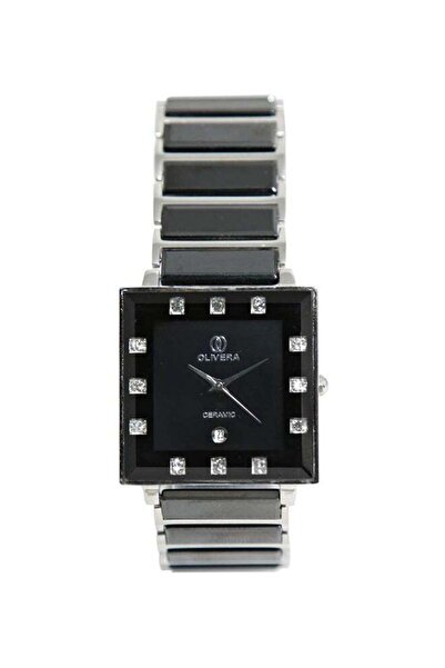 Olivera ساعة نسائية تناظرية من الفولاذ المقاوم للصدأ