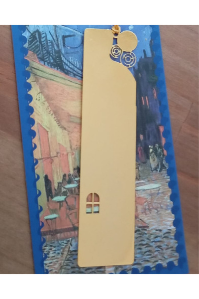 KAVİTİCARET Artistic Painting Themed Metal Bookmark