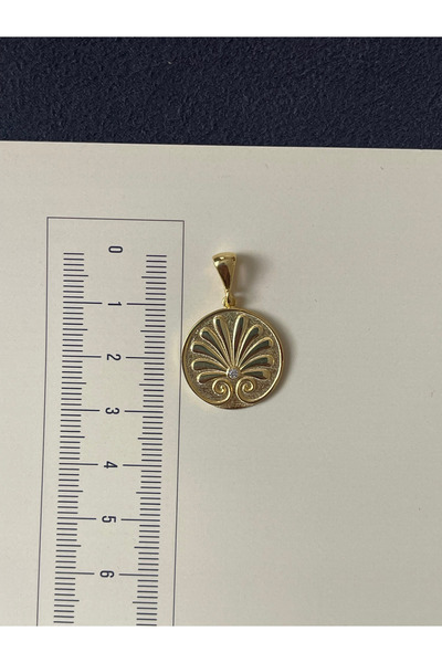 Rupen Kraft 925 Ayar Tek Taşlı Yaşam Ağacı Gümüş Kolye Ucu Madalyon Yaşam Ağacı