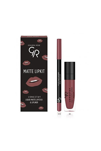 Golden Golden Rose Lipstick and Lip Liner Set, Rose Tube