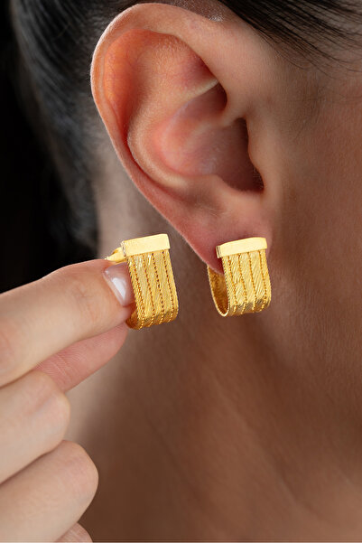 Silvano Jewelry 925 Ayar Gümüş Trabzon Hasır Küpe