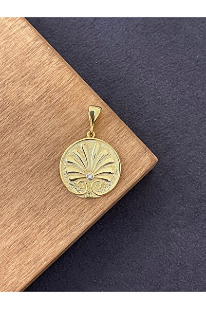 Rupen Kraft 925 Ayar Tek Taşlı Yaşam Ağacı Gümüş Kolye Ucu Madalyon Yaşam Ağacı