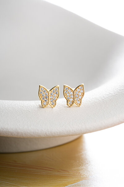 Silvano Jewelry 925 Ayar Gümüş Kelebek Küpe