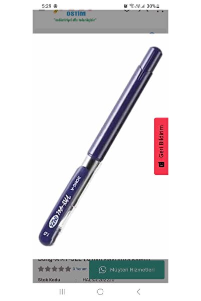 Dong-A My Gel İğne Uçlu Jel İMZA KALEMİ 1,00 mm 3 Adet Mavi