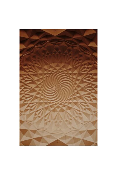 OEM Tablou Canvas Premium, Forme geometrice abstracte în nisip galben auriu, 30 x 20 cm