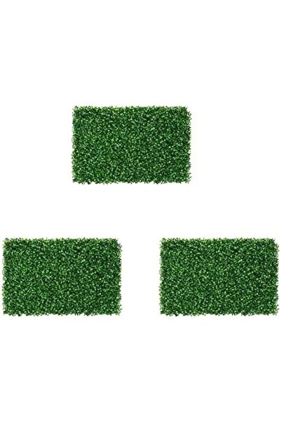 genric ديكور حائط من العشب الصناعي الأخضر FFD، 40×60 سم، عبوة من 3 قطع من الع...