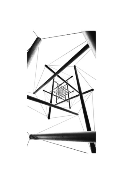 OEM Tablou Canvas Premium, Abstract arhitectura constructii structura metal f...