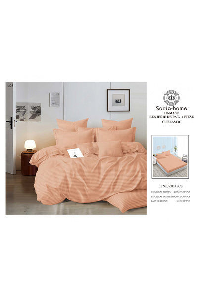 FIONNA.RO Damask Cotton Underwear With Elastic 4 Pieces - Orange