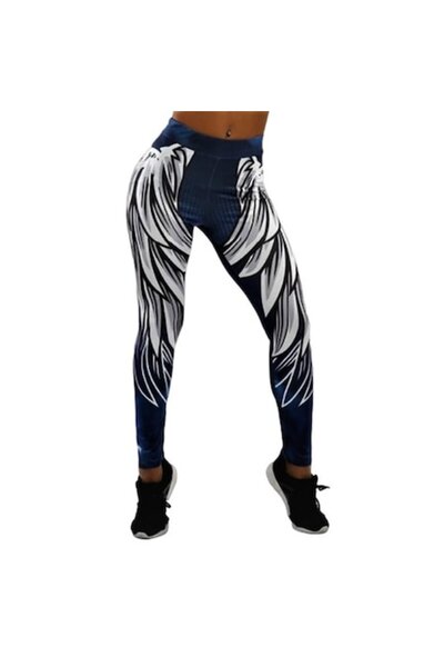 Style4Cosy Colanti Fitness, Yoga, Aerobic, Jogging, Style4Cosy, Angel Wings, XL size, Talie medie, 42-44 EU