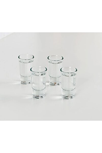 IKEA 6 Adet Mini Shot Bardağı Hacim 25 ml 6'lı Set Likör Şat Bardağı Cam Bardak Yükseklik 7 cm