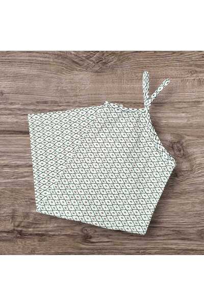 ESTA STORE White Patterned Halter Top Tank Top