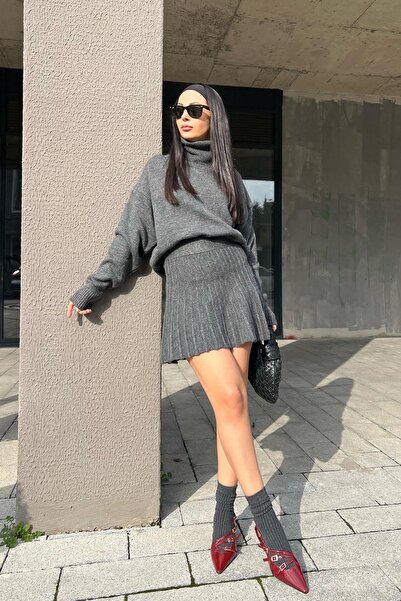 MEECY Women's Knitwear Sweater Skirt Mirana Set
