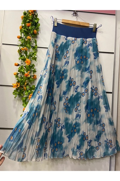 edu collection Шифонова спідниця з підкладкою з візерунком