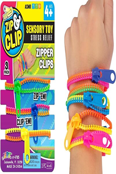 MEDUSHOP Triple Zipper Bracelet Set Friendship Bracelet,Party Favors Girls Toys 3 Bracelets in 1 Package