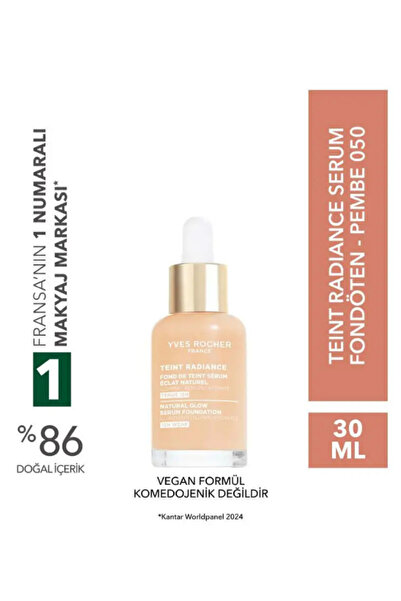 Yves Rocher Işıltı Etkili Serum Fondöten – Hyalüronik Asit İçerikli, Teint Ra...