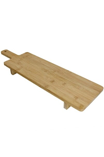 FRANDIS Plansa de servit din bambus, cu picioare, Frandis, 58x16x4 cm, natur