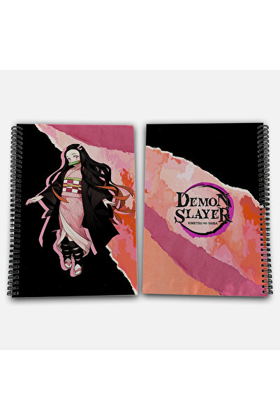 Define Moyas Demon Slayer Nezuko Striped A4 School Notebook 72 Sheets Model 1