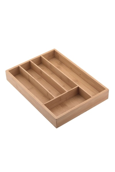 FRANDIS Organizator de sertare din bambus cu 5 compartimente, Frandis, 37x30x...