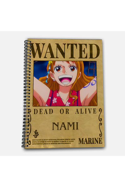 Define Moyas One Piece Nami Checkered A4 School Notebook 72 Sheets Model 1 - Straw Hat Series