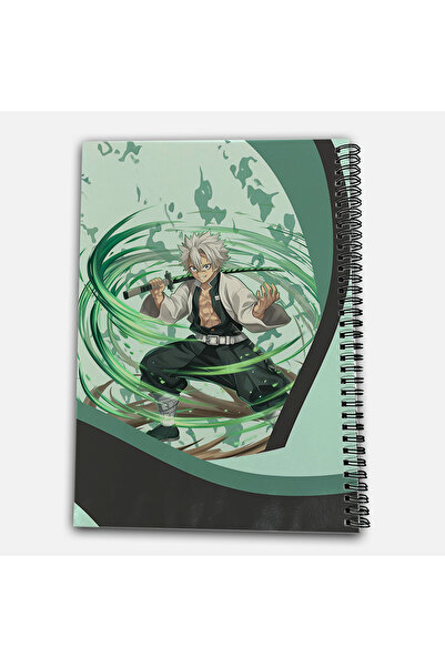 Define Moyas Demon Slayer Sanemi Unlined A4 School Notebook 72 Sheets Model 3