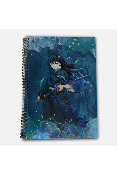 Define Moyas Demon Slayer Muichiro Striped A4 School Notebook 72 Sheets Model 3