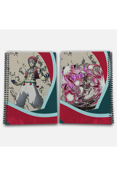 Define Moyas Demon Slayer Akaza Striped A4 School Notebook 72 Sheets Model 3