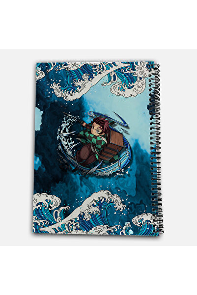 Define Moyas Demon Slayer Tanjiro Checkered A4 School Notebook 72 Sheets Model 3