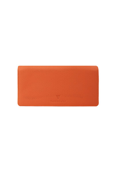 TANGCARF Genuine Leather Women's Wallet, with Phone Compartment |   Siena 7217 Orange