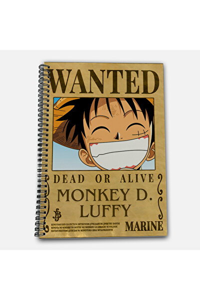 Define Moyas One Piece Luffy Striped A4 School Notebook 72 Sheets Model 1 - Straw Hat Series