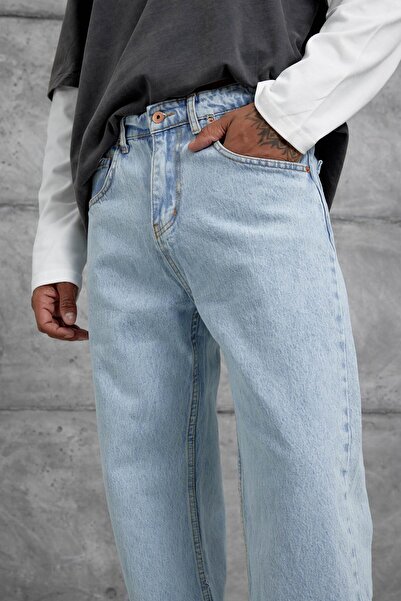 NOMARC Blugi albastru deschis Mb Baggy Fit Stonewashed