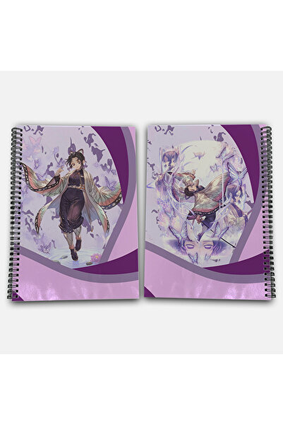 Define Moyas Demon Slayer Shinobu Striped A4 School Notebook 72 Sheets Model 3