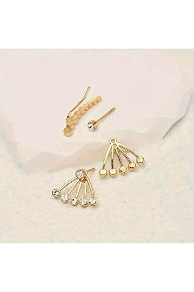 SEVAS GOLD Altın Renk Kadın Işık Seli Küpe