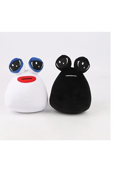 OEM Set 2 jucării de pluș, Pou, negru/alb, 21 cm