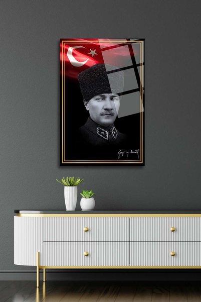HMDS CONCEPT Mustafa Kemal Atatürk Cam Tablo 369