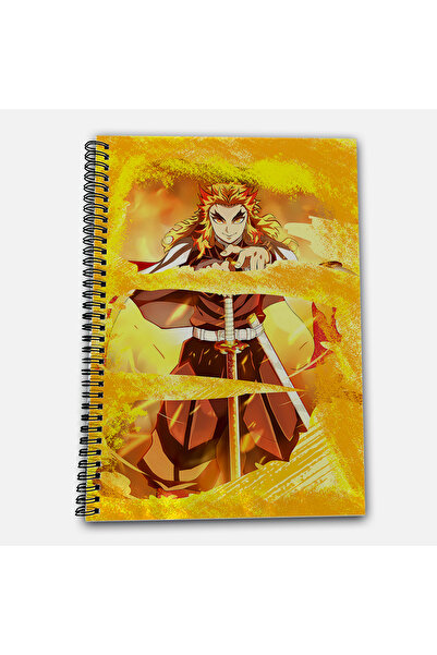 Define Moyas Demon Slayer Rengoku Checkered A4 School Notebook 72 Sheets Model 2