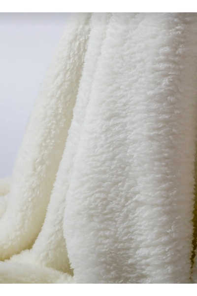 BEYLERBEYİ Sallanan sandalye, ayarlanabilir başlıklı sallanan, krem renkli peluş kumaş, tekli koltuk, berjer