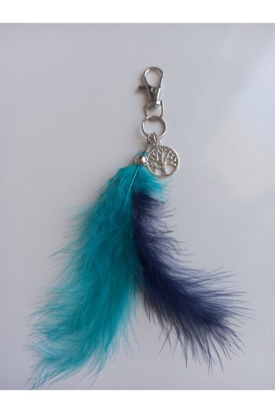 escoines koleksiyon Escoines Flashy Colorful Bohemian Feather Keychain 399636935Bcb1A0298