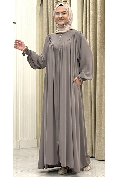 ESRANUR Robali Bol Cut Medina Silk Ferace