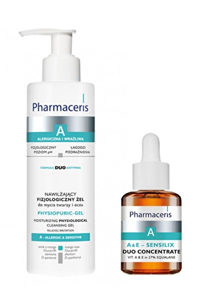 Pharmaceris ديرمو - سيروم فيتامين أ وهـ المزدوج وجل التنظيف الفسيولوجي المرطب