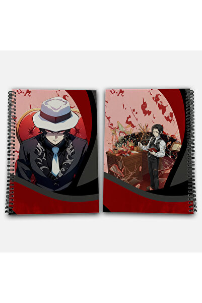 Define Moyas Demon Slayer Muzan Striped A4 School Notebook 72 Sheets Model 3