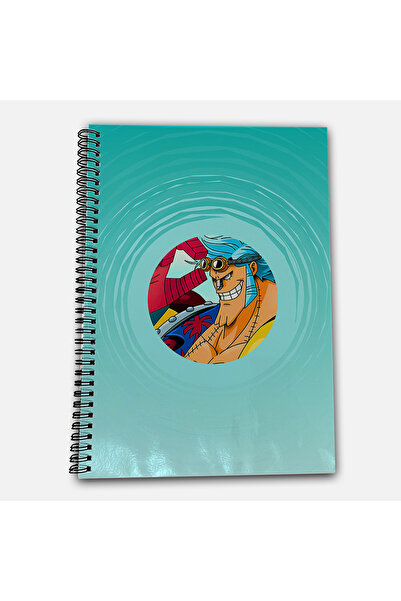Define Moyas One Piece Franky Striped A4 School Notebook 72 Sheets Model 3 - Straw Hat Series