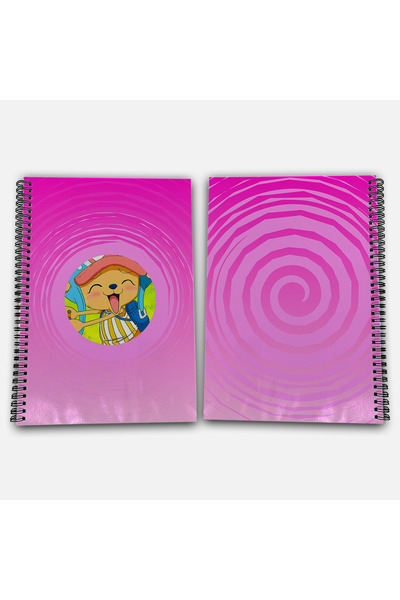 Define Moyas دفتر مدرسي مقاس A4 بدون خطوط من ون بيس تشوبر، 72 ورقة، موديل 3 - سلسلة قبعة القش